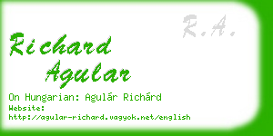richard agular business card