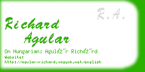 richard agular business card